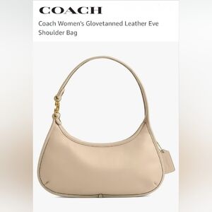 NWT Coach Glovetanned Leather Shoulder Bag - Ivory